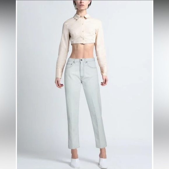 NWT Golden Goose Jolly Cropped Straight Jean Carrot Fit Light Wash size 27 - Picture 1 of 14
